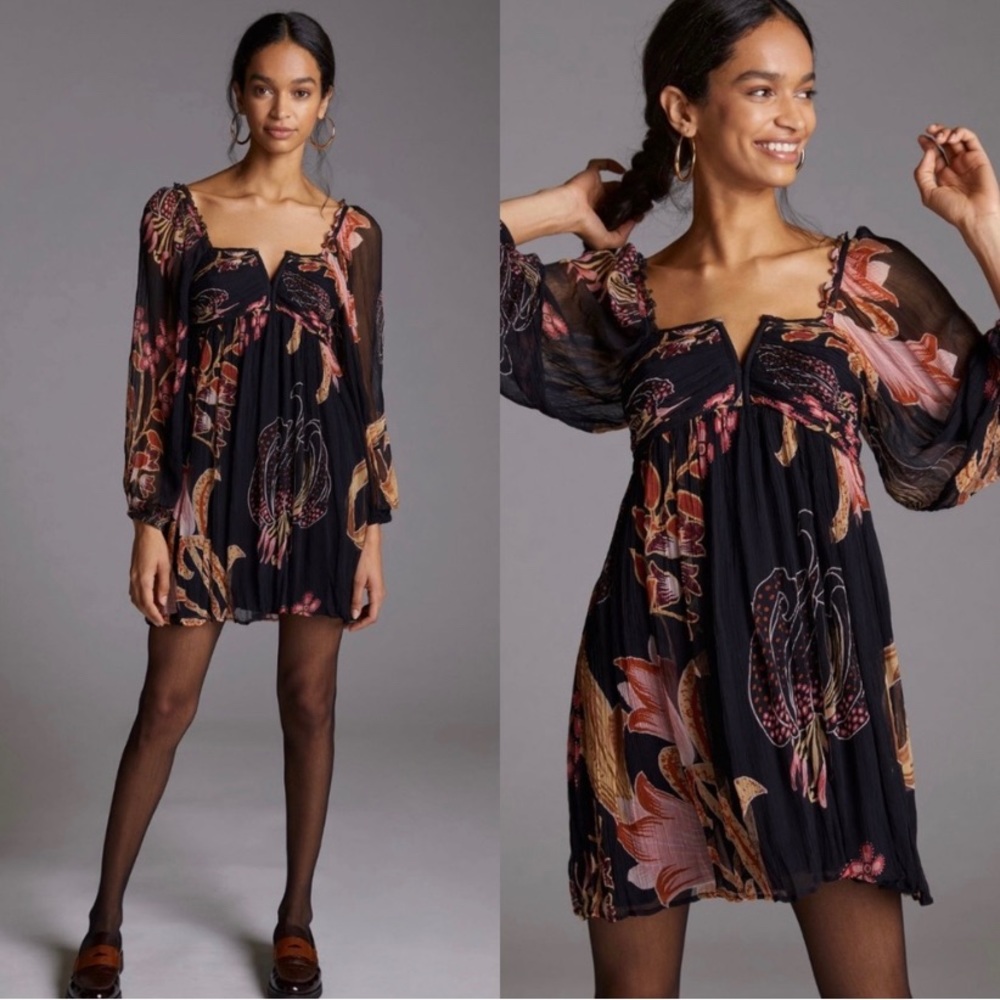 NWT Anthropologie *Let Me Be* Babydoll Dress XS ‼️MOVING- EVERYTHING MUST GO‼️